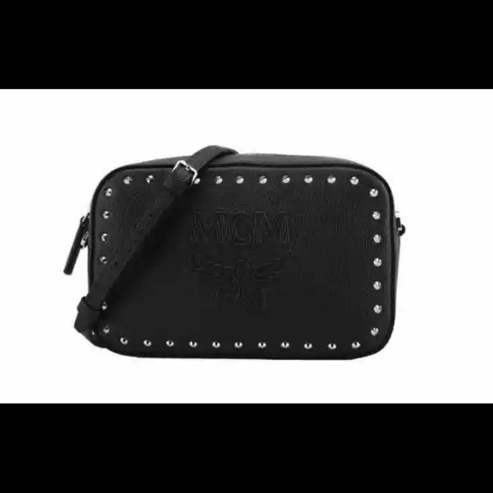 MCM Black Chanswell Studded Camera Bag